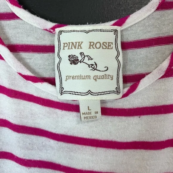 PINK ROSE Premium Quality Striped Tank Top. Women’s size L. GUC - Picture 6 of 7